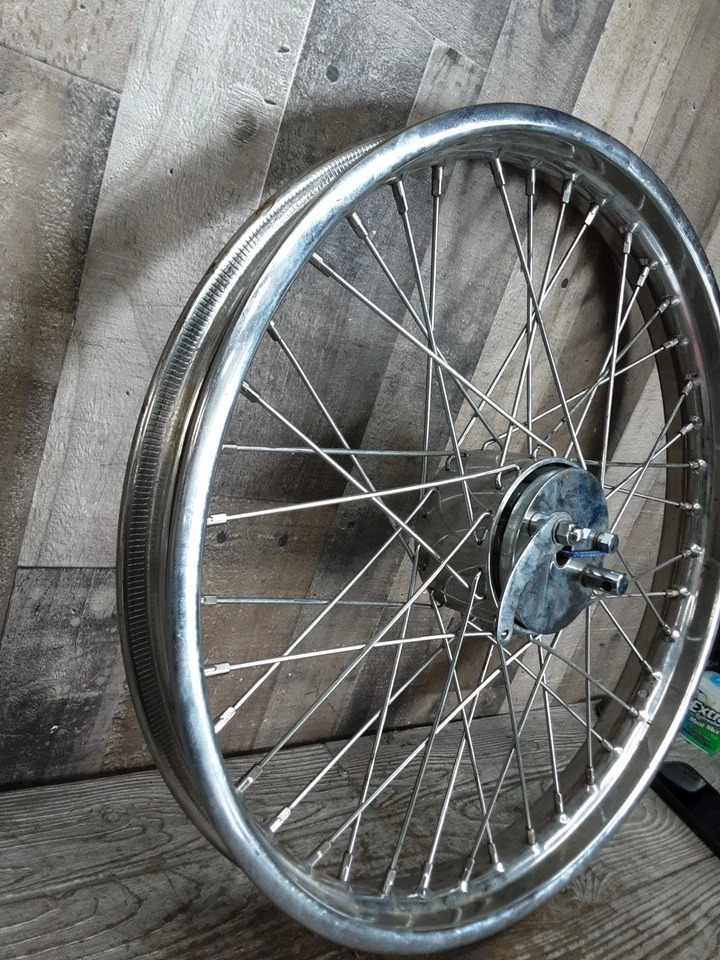 Llanta de rueda delantera Harley Davidson Chopper con radios mini buje de tambor de freno 21x1,85 Foto 4 de 4