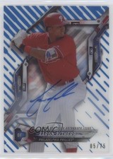 2018 Topps High Tek Pattern 1 Waves/Diagonals Blue 5/75 Aaron Altherr Auto 0t3l