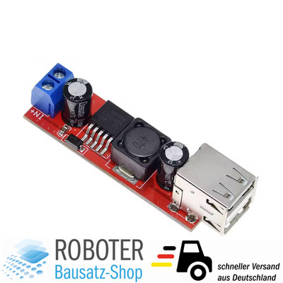 LM2596 DC-DC Step-Down Spannungsregler 6 40V auf 5V   3A Modul mit Dual USB