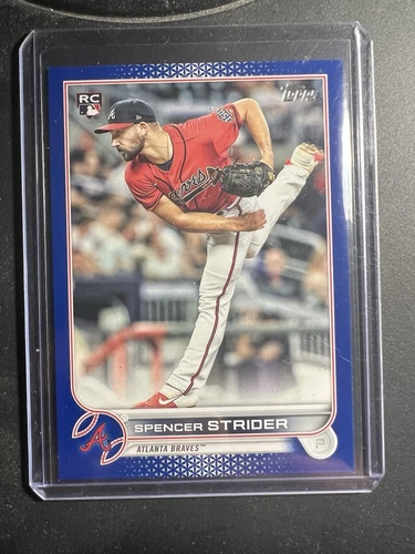 2022 Topps Spencer Strider RC Royal Blue Rookie #509 Braves