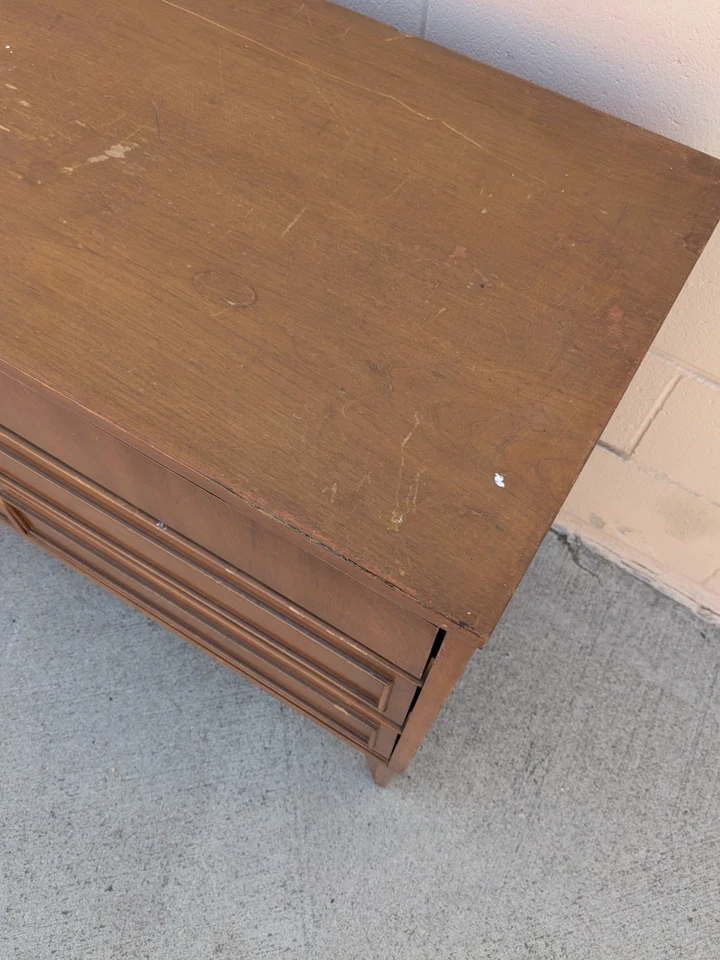 Vintage Mid-Century Modern MCM 9 Drawer Dresser Credenza - Image 4 of 4