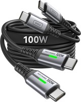Usb C Auf Usb C Kabel 100W Pd 5A Qc 4.0 1M+1M Nylon Ladekabel