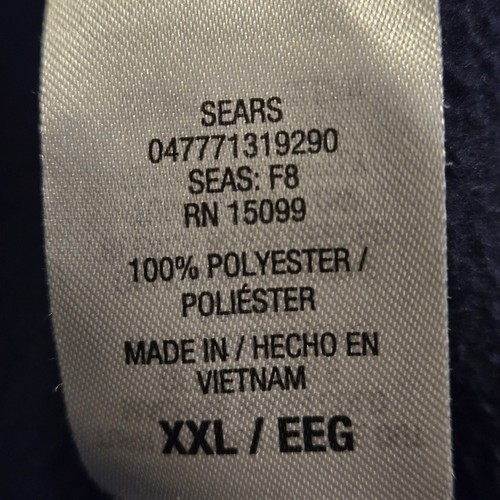 Outdoor Life Midnight Blue Men's XXL Fleece Vest Minimal Retro Full Zip - Picture 11 of 14