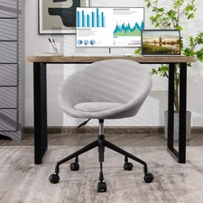 NNECW Armless Desk Chairs with Curved Backrest for Office
