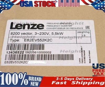 E82EV552K2C NEW LENZE E82EV552_2C Inverter Vector 8200 5.5kW E82EV552-2C-