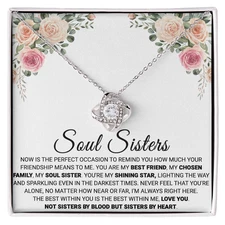 To My Sister Necklace, Meaningful Jewelry Birthday Christmas Gift From Sibling