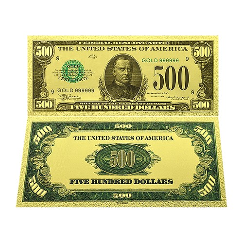 6 pz/set banconote lamina d'oro dollari USA banconote da collezione Gold Foil banconote - Foto 7 di 8
