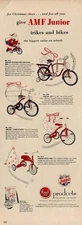 1953 AMF  PRINT AD Junior Vehicles Bike & Trike Bicycle 4 models Great Vintage