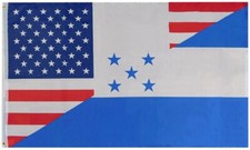 3x5 USA Honduras Combination Friendship 3'x5' Woven PRINTED Nylon Flag Banner