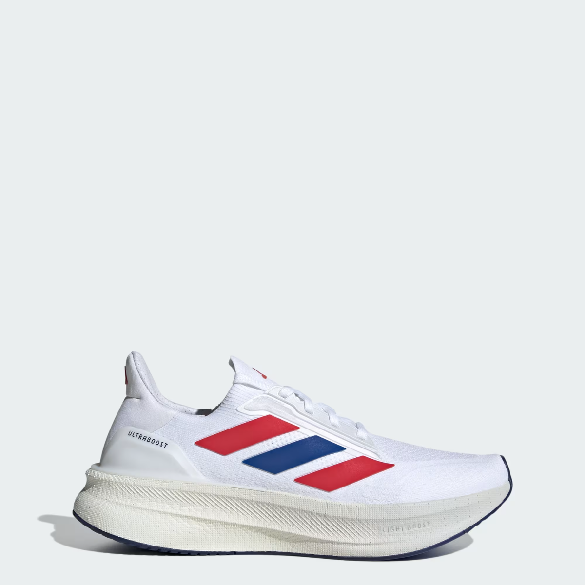 Men's Adidas UltraBoost 5X Running Shoes White Blue Red Sz JH9040