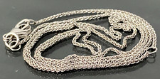 18K White Gold Wheat Link Chain Necklace 46cm Long