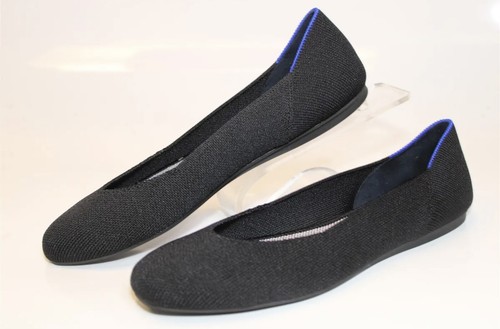 Rothy's The Square Black Ballet Flats Comfort Travel Shoes Women’s US 8.5 EU 39~ - Picture 9 of 11