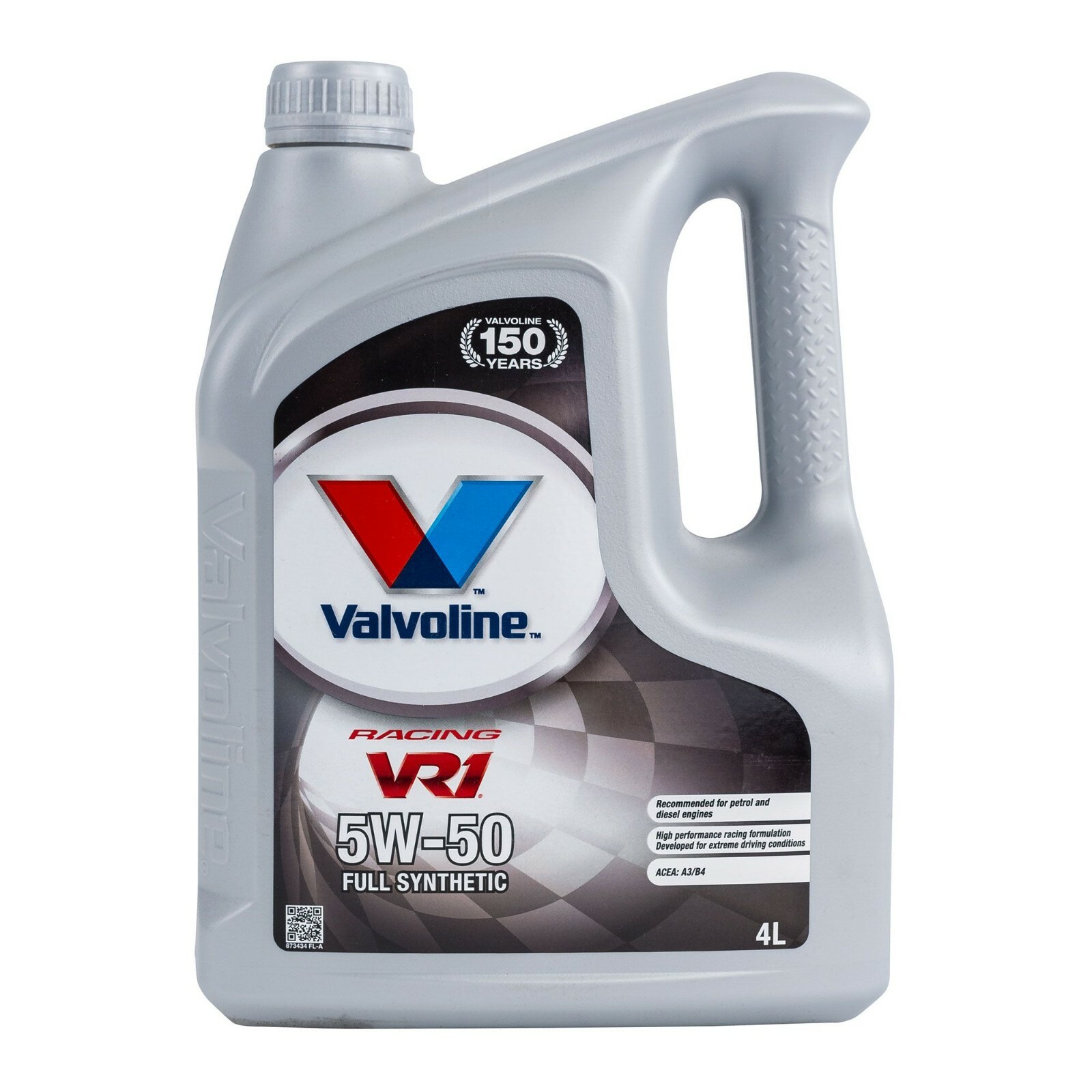 Valvoline VR1 Racing 5W-50 Fully Synthetic Engine Oil 4 Litre 4L