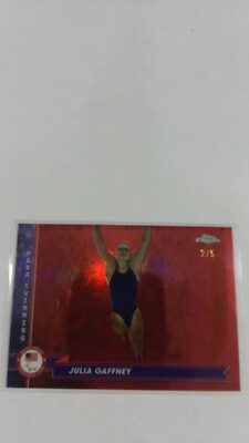 2024 Julia Gaffney Topps Chrome U.S. Olympic Team Red Refractor 2/5