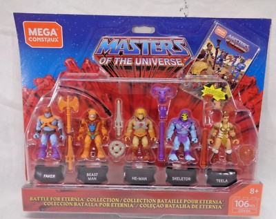Mega Construx Masters Of The Universe 5 Pack - He-Man Skeletor Teela Faker Beast