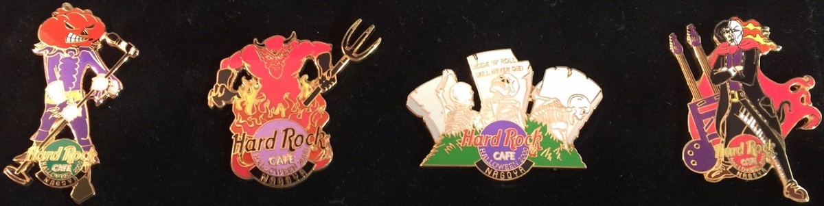 Hard Rock Cafe NAGOYA 2000 HALLOWEEN 4 PIN SET with Monsters