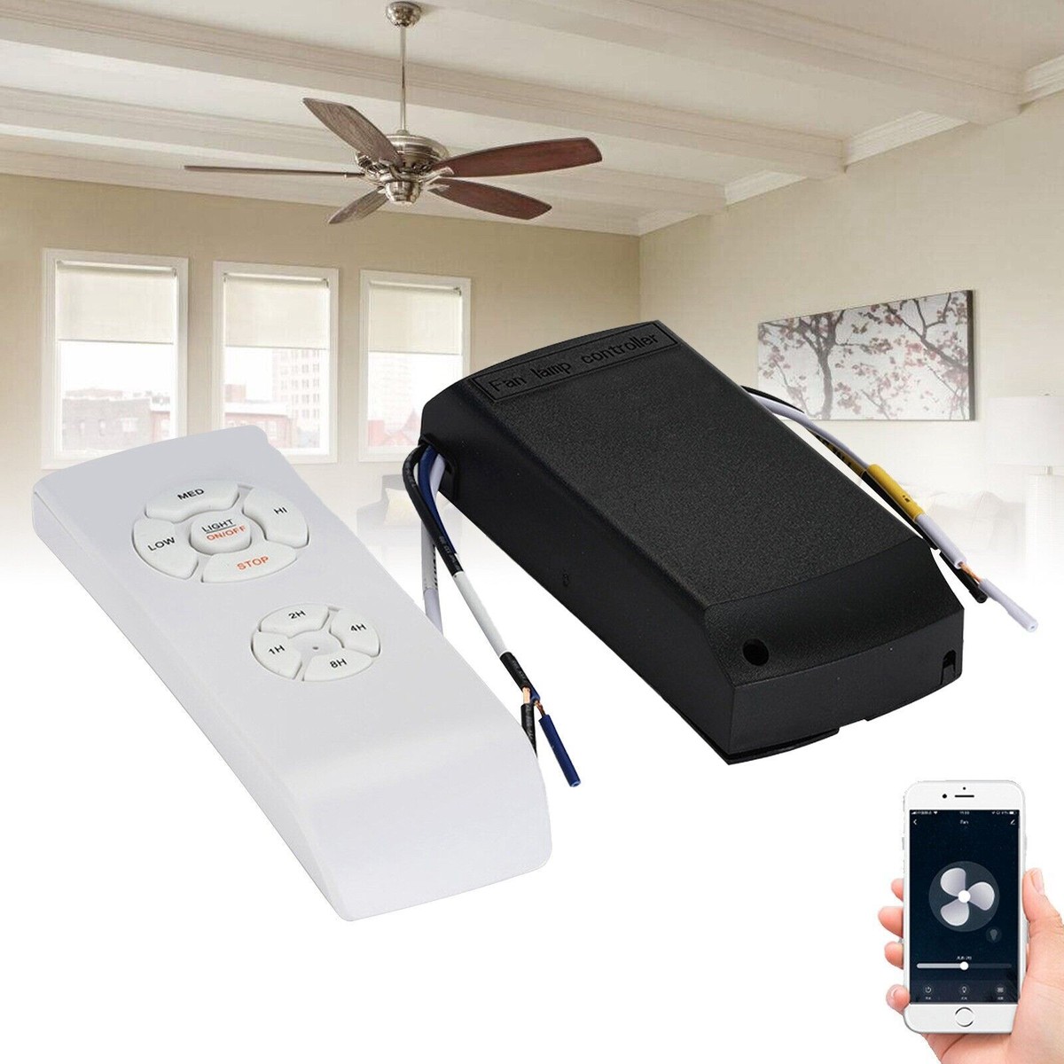 Lindby plafondventilator met verlichting Auraya, stil, wit
