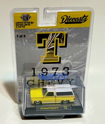 M2 1/64 1973 Chevrolet Cheyenne Diecastz Collectors ( T Yellow )