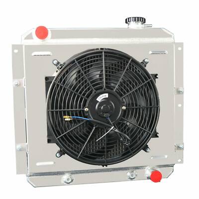 Aluminum 3 Row Radiator Shroud Fan For Toyota Land Cruiser 4.2L L6 AT 1958-1984.