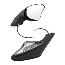 Rear View Mirrors W/Turn Signals Light Fit For Ducati 848 1098 1198