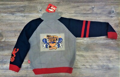 Maglione carigan Bambino WEST SCOUT lana/cotone 8anni grigio/blue BOY  giacca zip | eBay