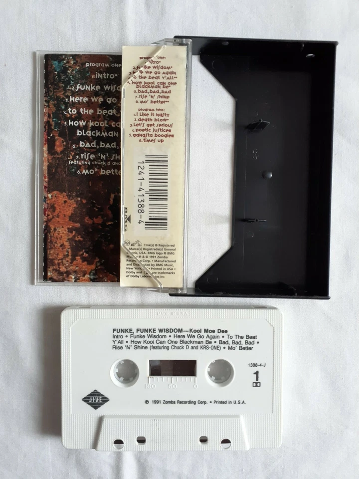 Kool Moe Dee Funke Funke Wisdom Cassette Tape 1991 BMG Music - Image 3 of 4