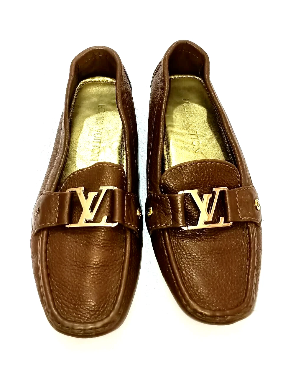 LOUIS VUITTON TRAINER MOCASSINO UOMO LOUIS VUITTON IN PELLE MARRONE TAGLIA EU36 5 