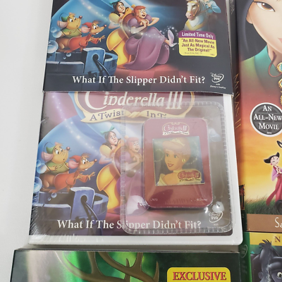 Lot of 10 Disney Sequel DVDs Sealed Slipcovers Mulan Tarzan Lion