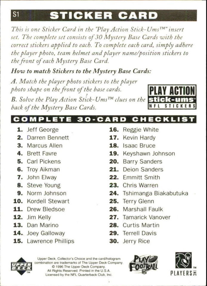 1996 Collector's Choice Update INSERTS Finish set UP TO 25% OFF - Image 2 of 2