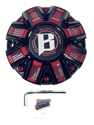 Ballistic Off-Road Wheel Center Cap Gloss Black/Red CAP OR-D2 CAP