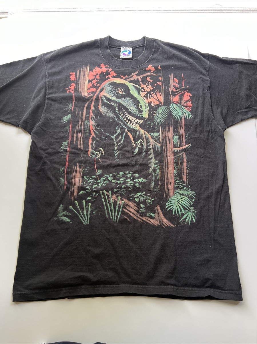 Vintage 1996 Liquid Blue Dinosaur 🦖 Front/Back Print XL Unisex