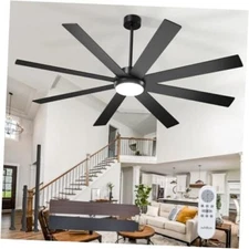  72 Inch Large Ceiling Fans with Lights Ceiling Fan with Light 72 inch Black