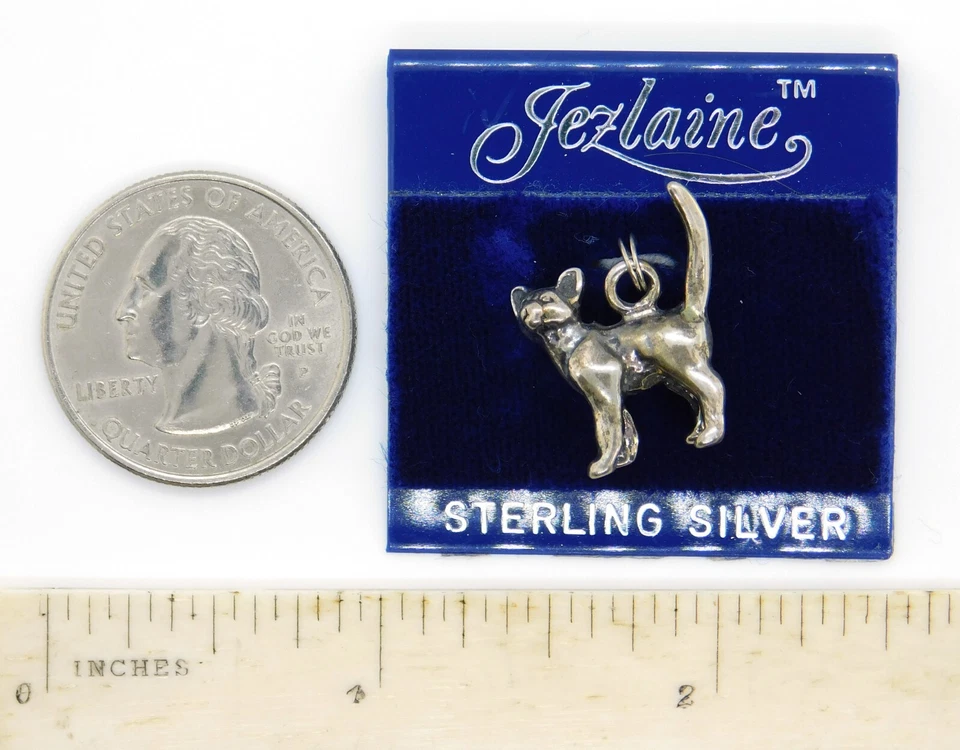 Dije de gato gatito de pie de plata de ley 925 Jezlaine Foto 4 de 4