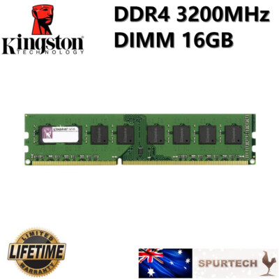 Kingston DDR4 DIMM Desktop Ram PC4-25600 3200MHz 16GB (1X16GB) 16G