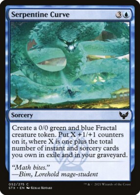 Serpentine Curve 52 C Strixhaven: School of Mages STX MTG Foil