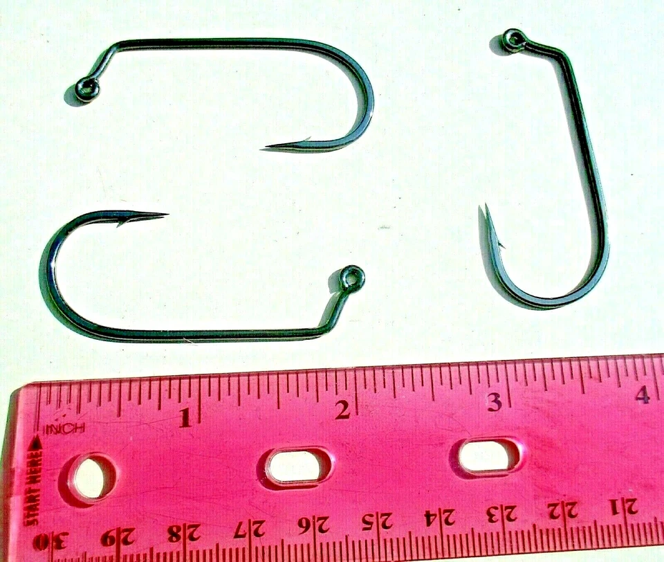 25ct GAMAKATSU 60 grados 2X Fuertes 5/0 GANCHOS Plantillas de pesca de lubina Moldes de plomo Foto 4 de 4