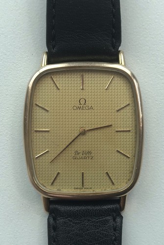 Genuine Omega De Ville Quartz Cal. 1351 Unisex Gold Plated 191.0091 Swiss  Watch | eBay