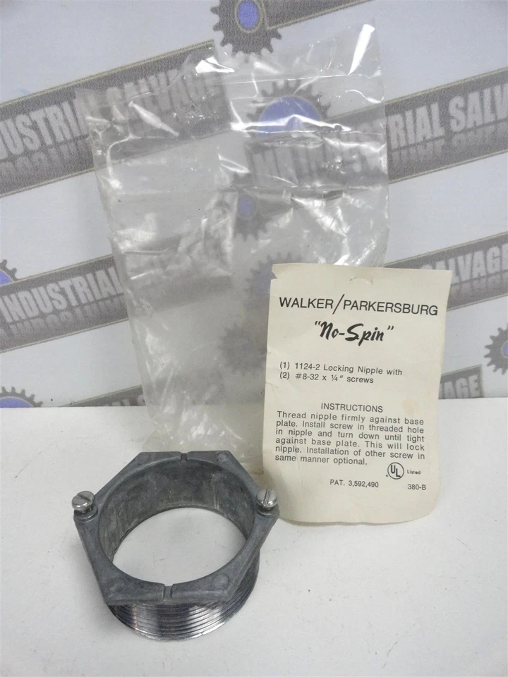(3 uds.) Pezón de bloqueo Walker/Parkersburg "SIN GIRO" (2") 1124-2 - NUEVO en paquete Foto 3 de 4