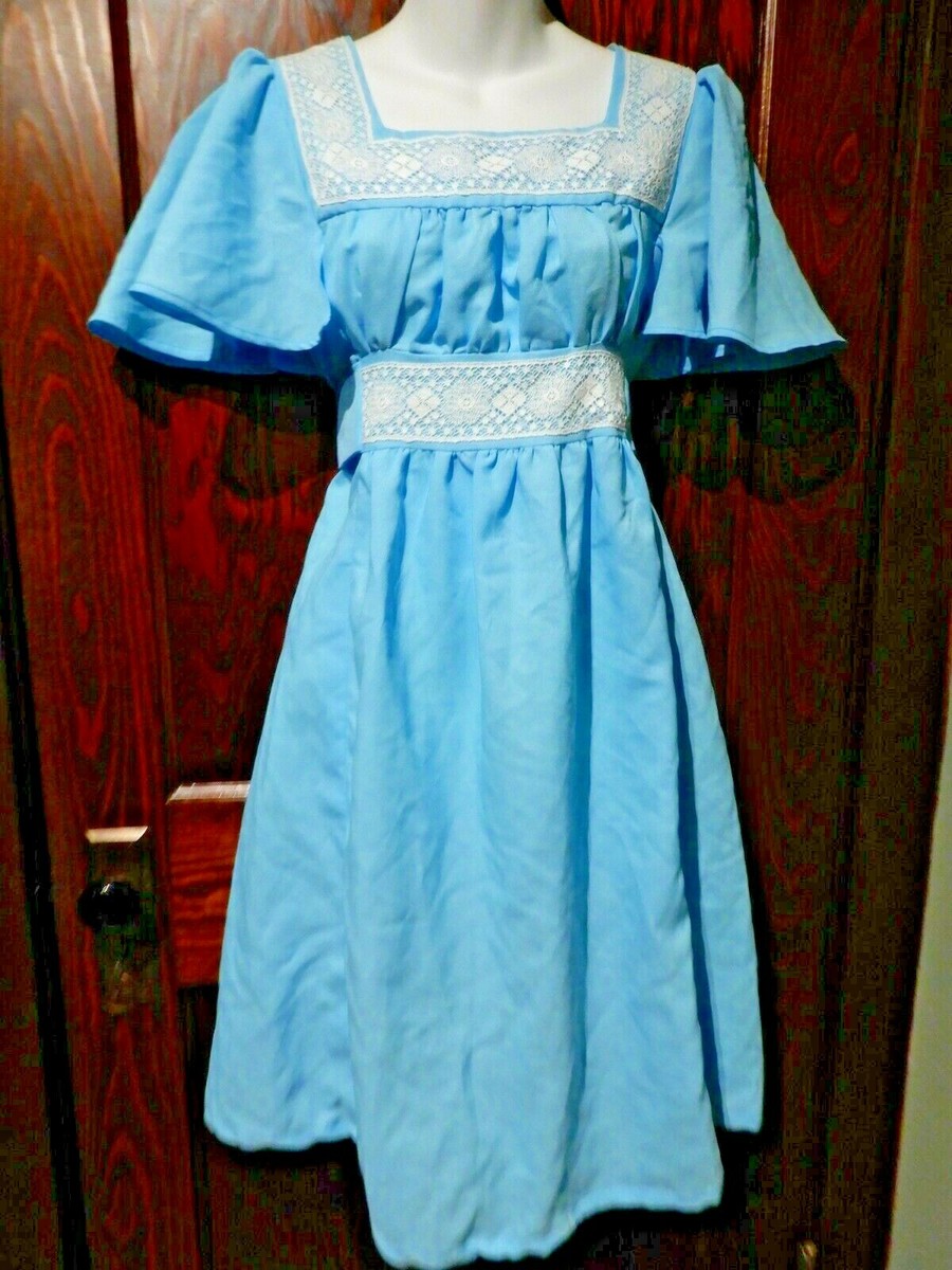 blue cottagecore dress Light Blue Tulle Flowy Cottagecore Dress main image 0