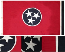 HEAVY COTTON 5'X8' TENNESSEE STATE HUGE LARGE FLAG - EMBROIDERED SEWN DETAILS