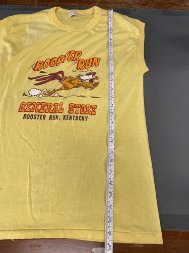 Vintage Rooster Run XL May Spruce Sleeveless Shirt Excellent Condition Yellow! - Picture 5 of 5