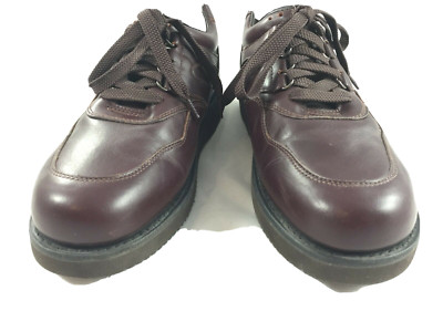 Drew Mens Sz 9 N Brown Leather Walking Shoes Keith Anti Impact Lace Up Comfort
