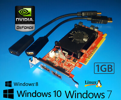 Dell Optiplex Slim 755 760 780 790 960 980 990 1GB GeForce Video Card Dual HDMI