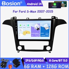 9" Android 14 Car Stereo Radio Carplay GPS SAT NAV For Ford S-Max 2007-2015 128G