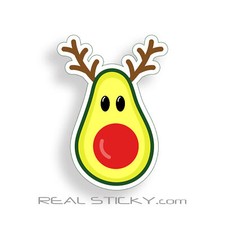 Avocado Deer Reindeer Food Sticker Decal
