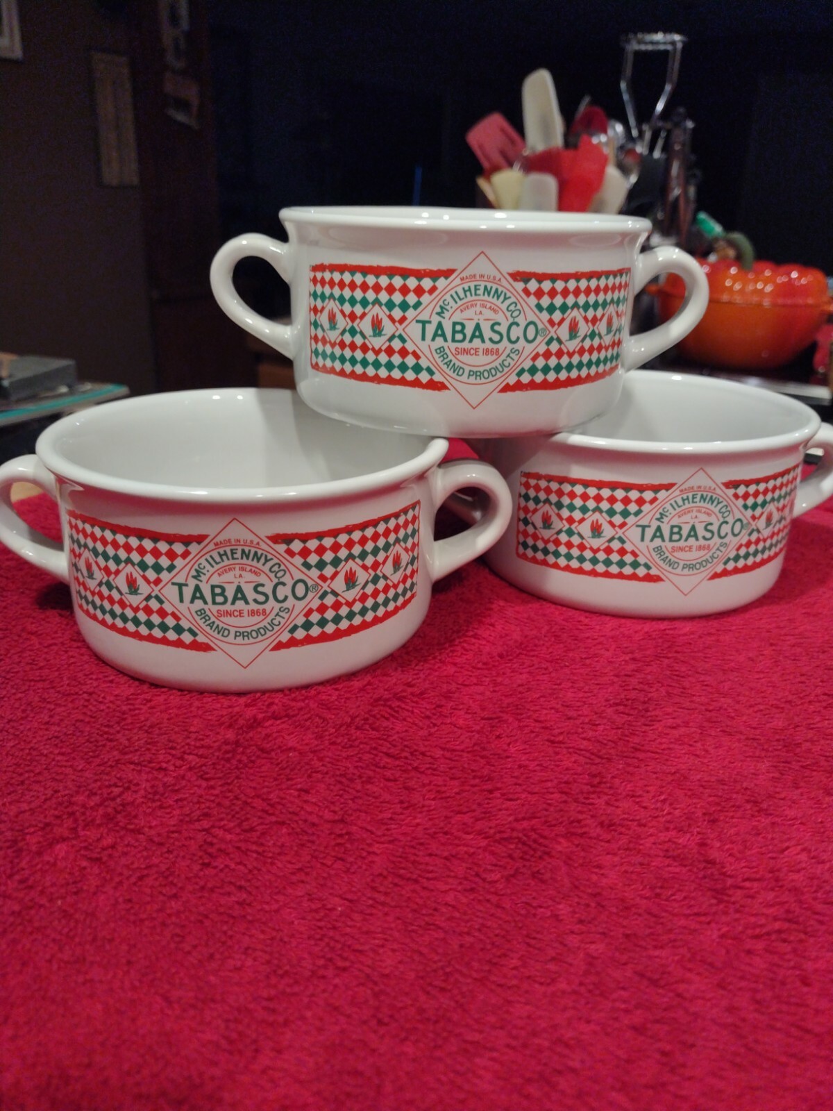 Lot of 3 Tabasco McIlhenny Co Soup Gumbo Bowls 7" NEVER USED MINT CONDITION eBay