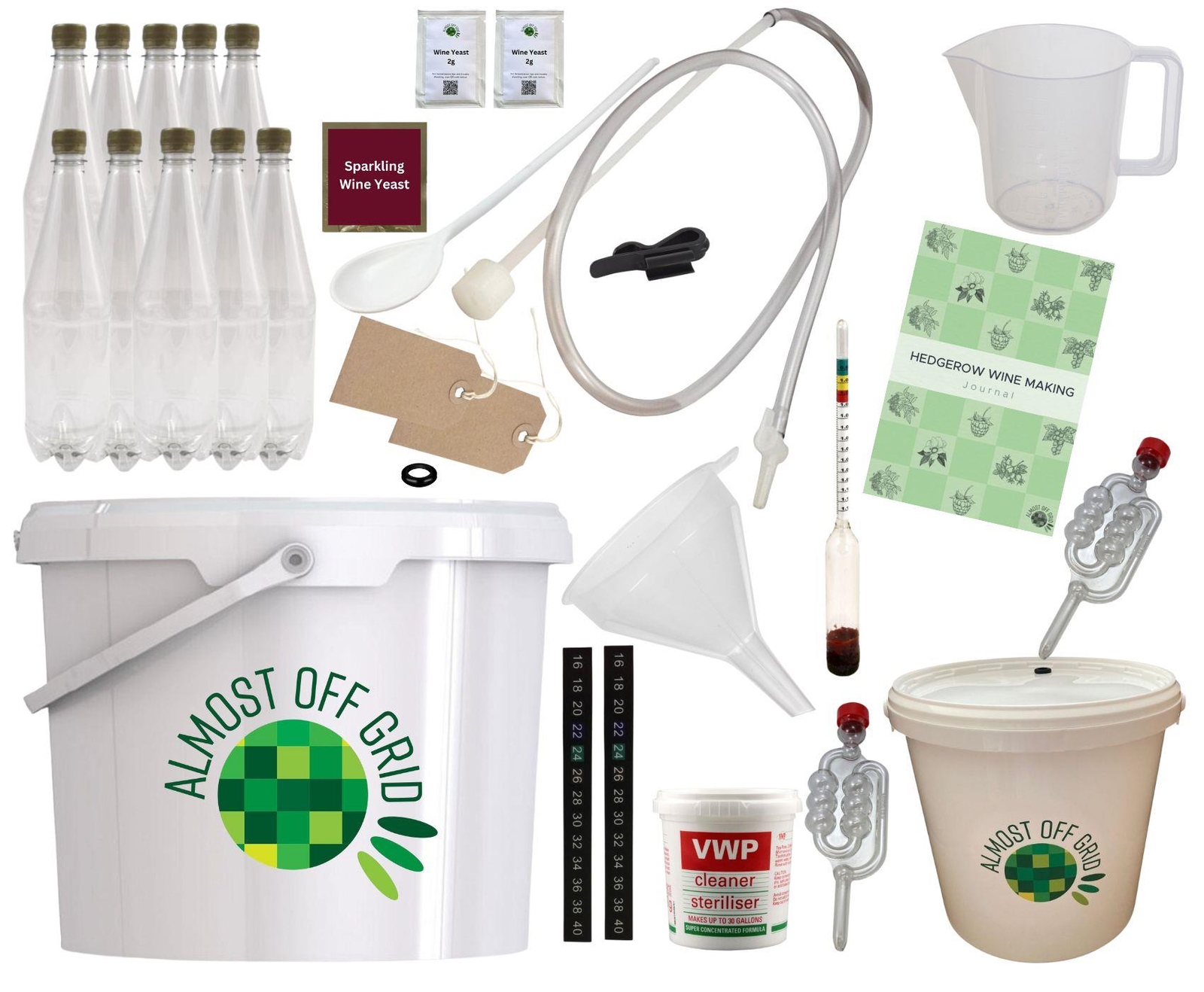 10 Litre Wine Making Equipment Starter Kit Hedgerow Journal Two Buckets