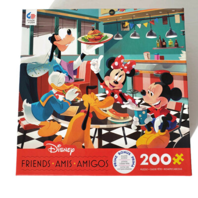 Disney Friends Amigos 200pc Puzzle Mickey Minnie Mouse Pluto