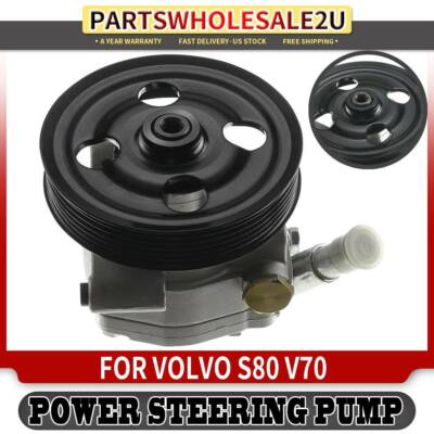Power Steering Pump w/ Pulley for Volvo S80 2008-2011 V70 2007-2015 6G913A696CD