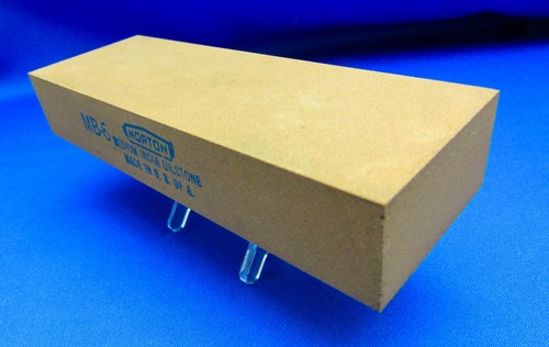 NORTON VTG MB6 INDIA Sharpening Stone 6X2X1 1950's Made In USA UNUSED COND.#11 - Foto 9 di 12